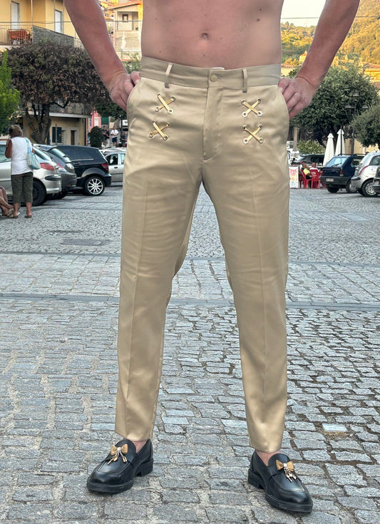 Pantalone Beige Lucido